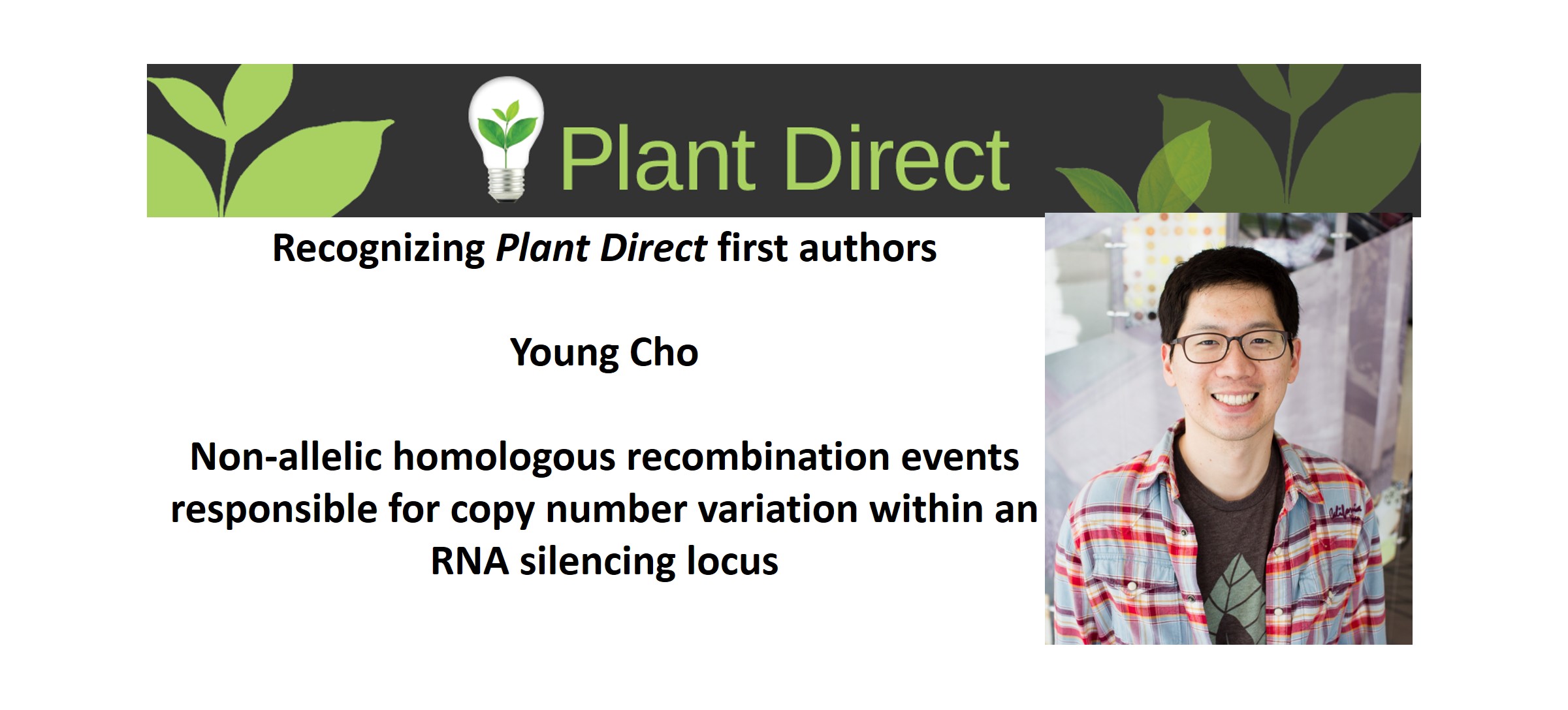 Recognizing Plant Direct first authors: Young Cho | Plantae