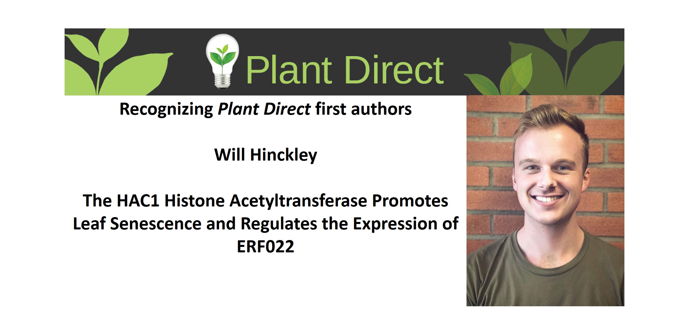 First Author Profiles | Plantae